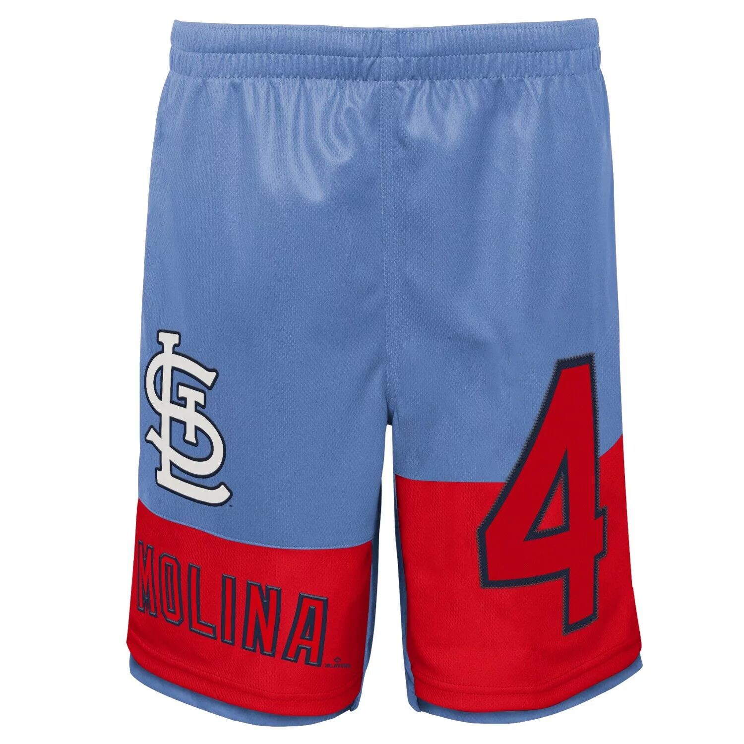 Молодежные шорты Yadier Molina Голубые с именем и номером St. Louis Cardinals Pandemonium Outerstuff — фото 2