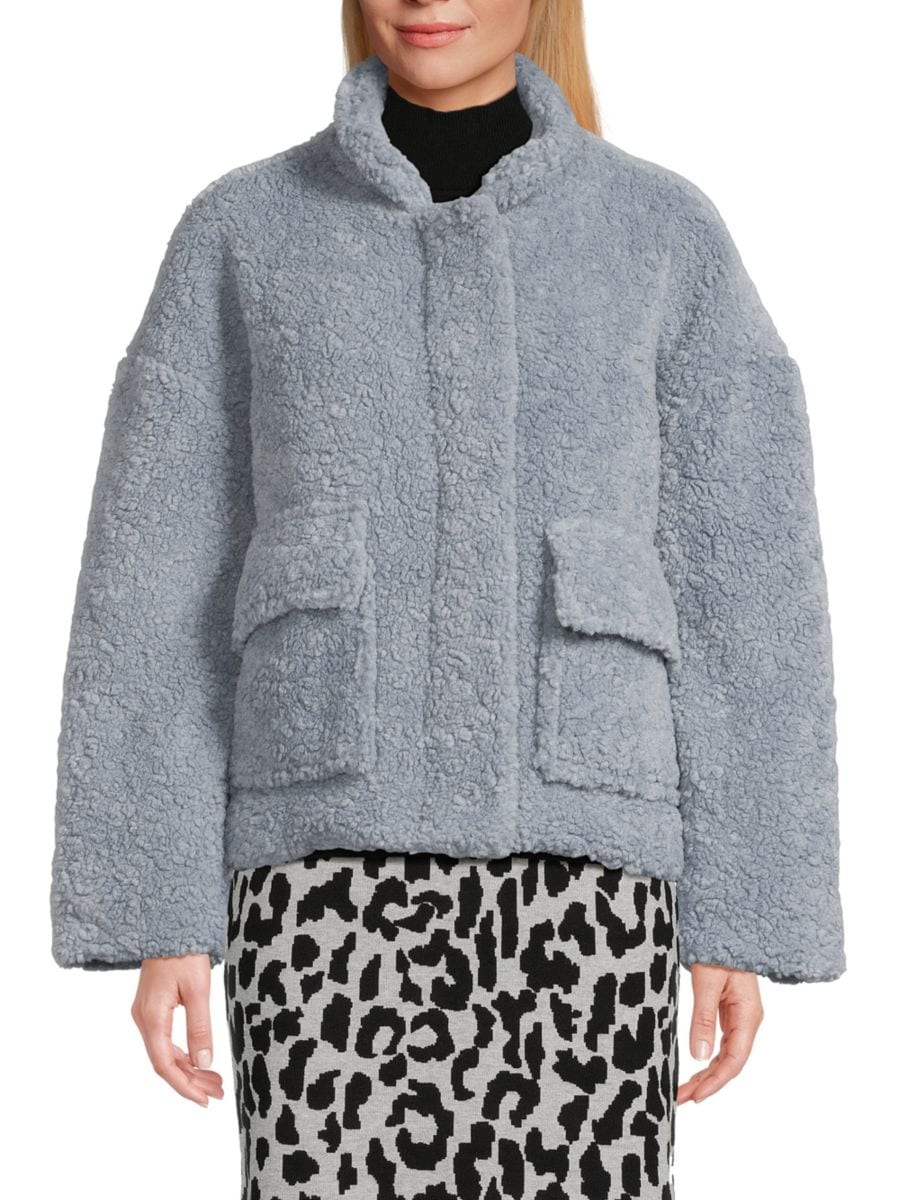 

Плюшевая куртка из искусственной овчины Saks Fifth Avenue, цвет Blue Stone, Синий, Плюшевая куртка из искусственной овчины Saks Fifth Avenue, цвет Blue Stone
