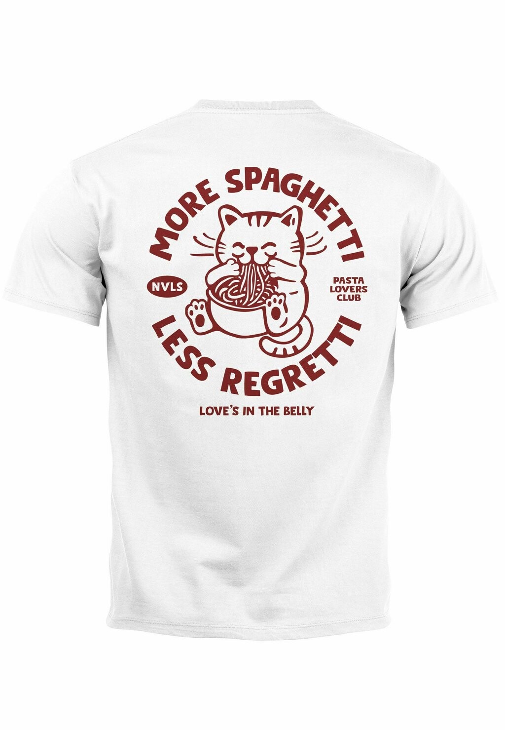 

Принт на футболке Pasta Lovers Fashion Streetstyle Neverless, белый
