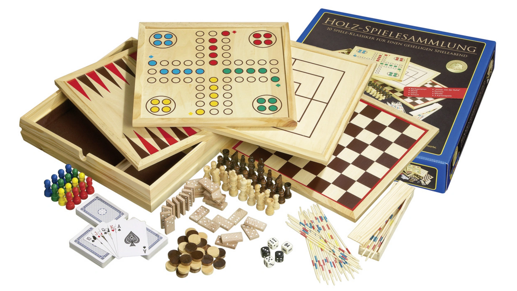 

Коллекция деревянных игр 10 Philos-Spiele