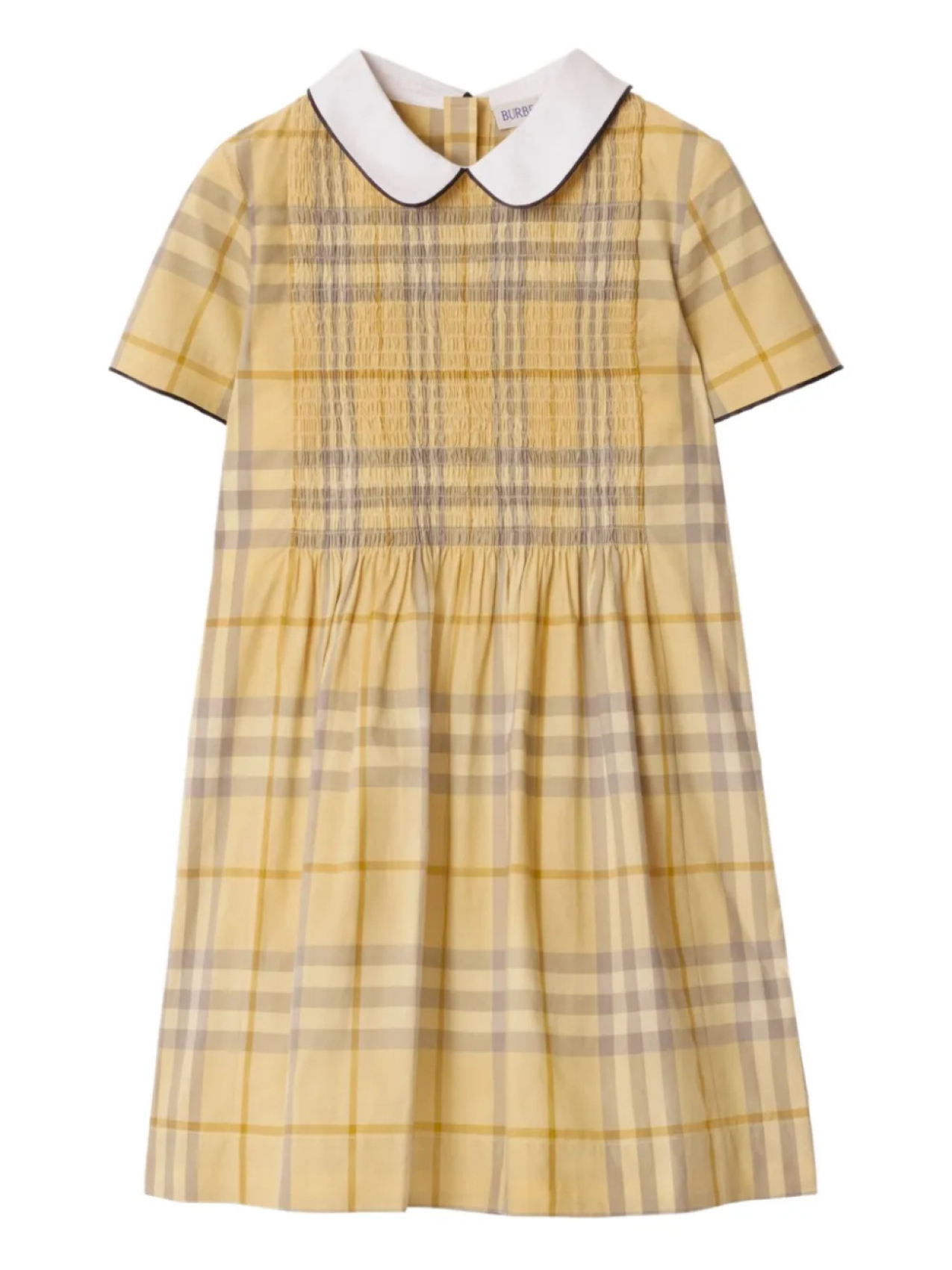 

Платье из хлопка в клетку Burberry Kids, нейтральный