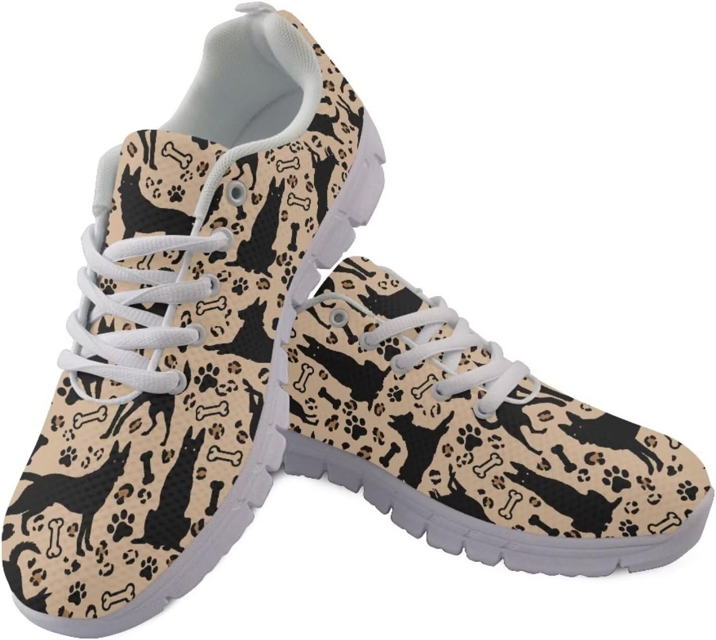 

Кроссовки Jeiento с шнуровкой для спорта и бега для женщин и мужчин с животным принтом, спортивная обувь для ходьбы, противоскользящие кроссовки для джоггинга, коричневый