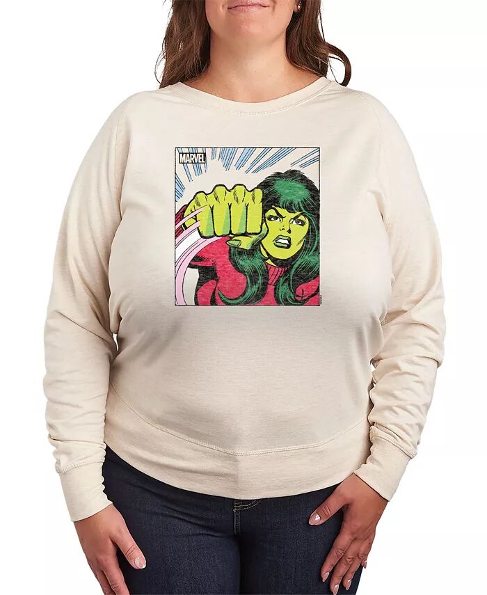 

Футболка-пуловер с принтом Marvel She Hulk большого размера Hybrid Apparel, коричневый/бежевый