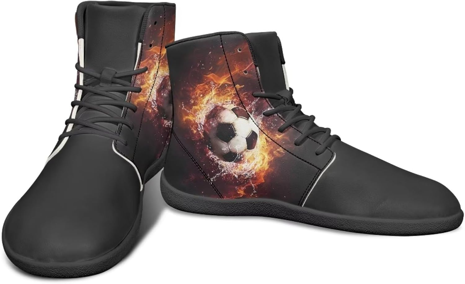 

Кроссовки-босоножки с высоким верхом для мужчин, минималистичная обувь для бега с резиновой подошвой для заземления Watdotory, Soccer Pattern