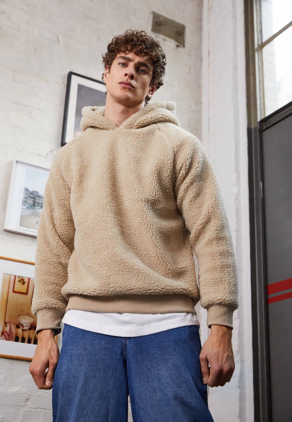 

Толстовка Sherpa Pocket Hoody Urban Classics, цвет darksand