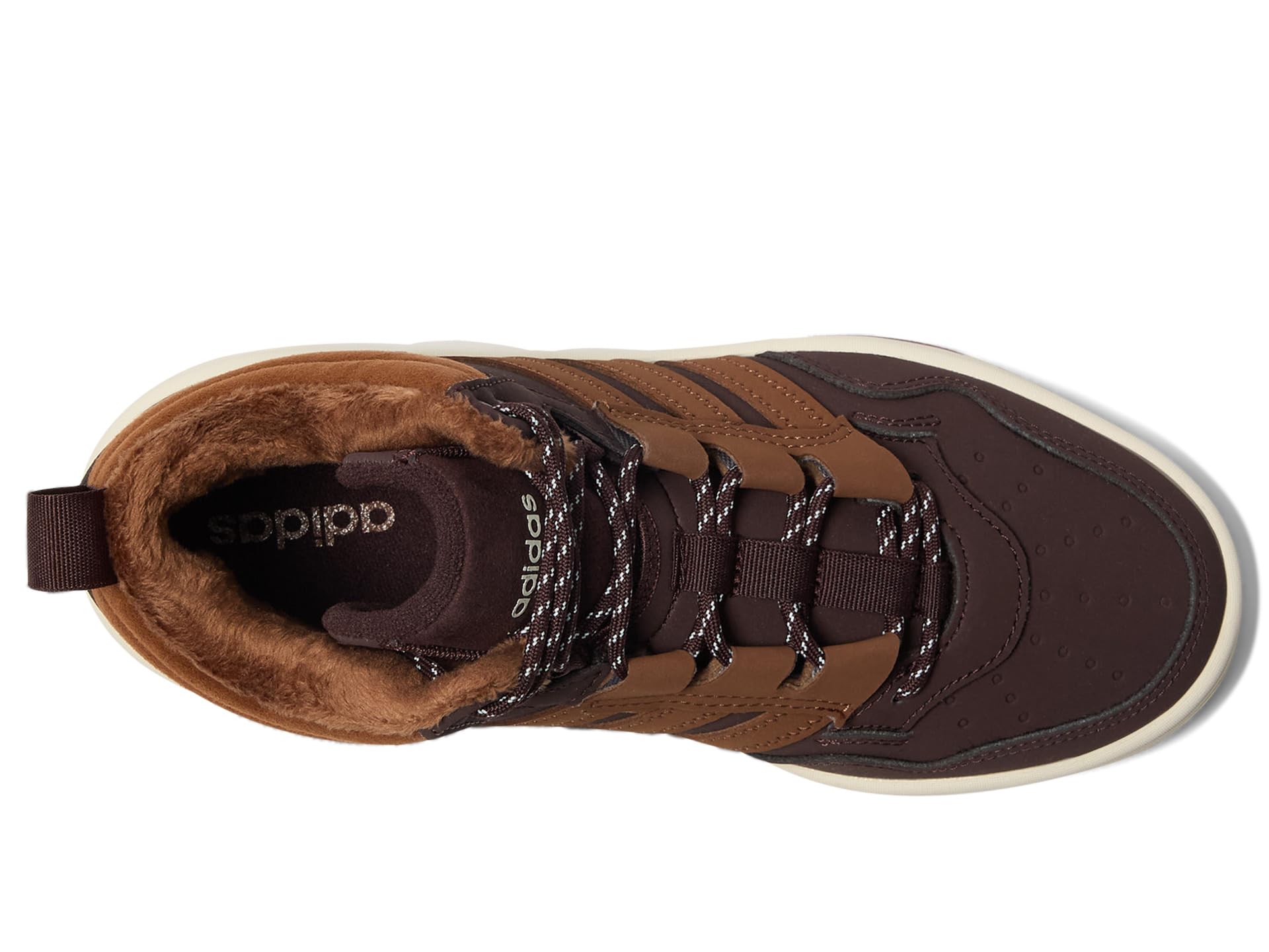 Кроссовки adidas Kids Hoops 4.0 Mid Top Shoes, цвет Shadow Brown/Supplier Colour/Off White — фото 2