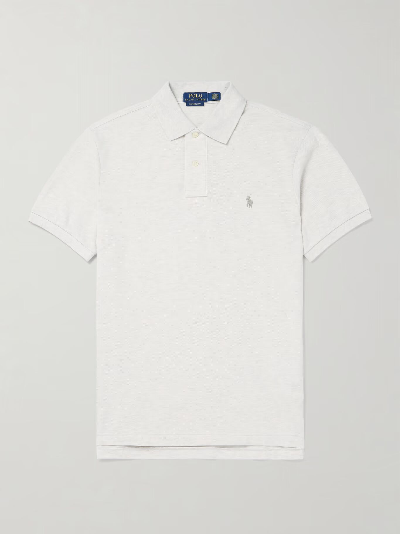 

Рубашка-поло из хлопкового пике с вышитым логотипом POLO RALPH LAUREN, нейтральный