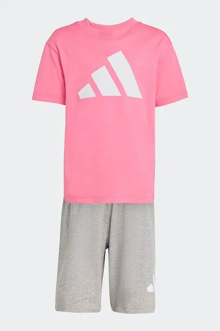 Комплект детский из хлопка Adidas, розовый — фото 2
