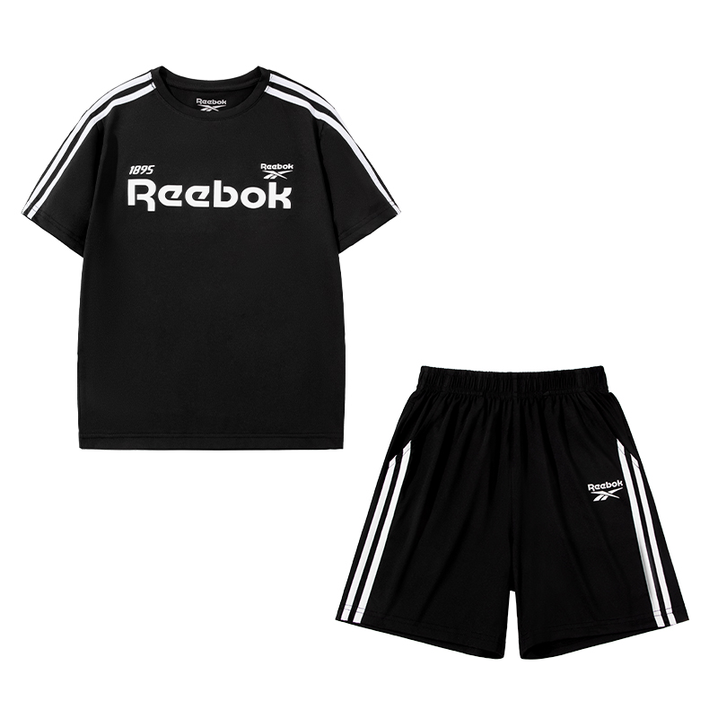 

Детский повседневный костюм для детей 3-7 лет Reebok, черно-белый