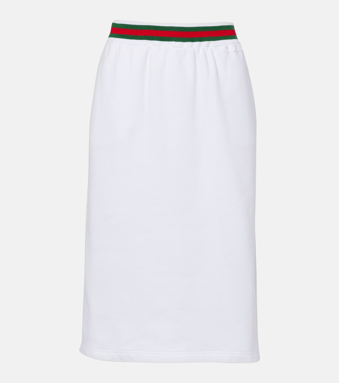 

Хлопковая джерсей юбка миди Gucci, White/Mix