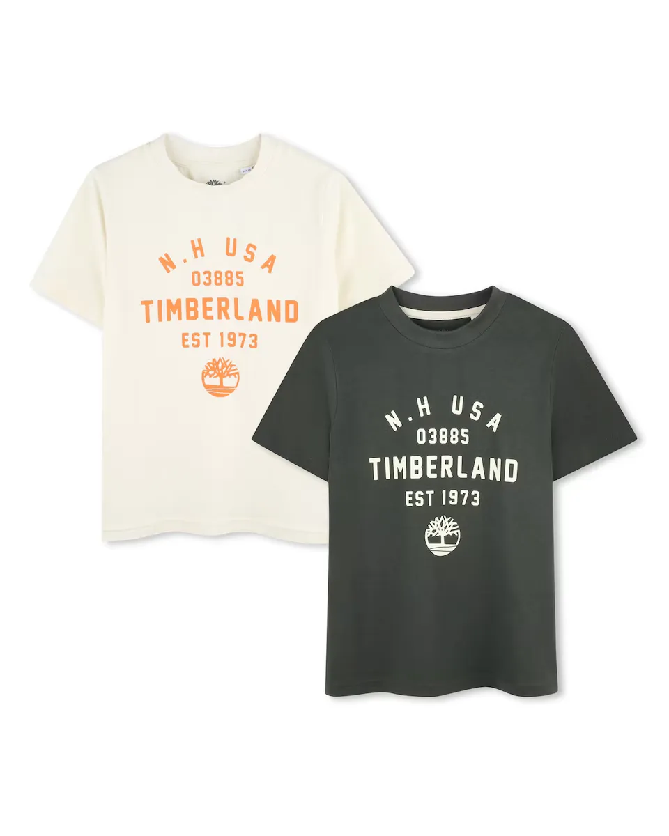 

Пачка футболок для мальчиков из зеленого хлопка Timberland, зеленый