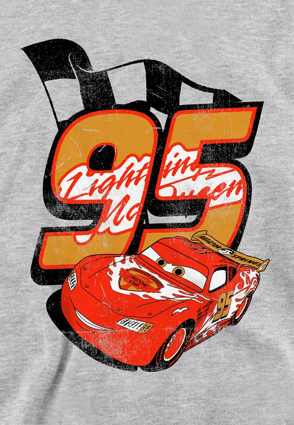 Детская худи Lightning Mcqueen 95, Disney, серый — фото 2