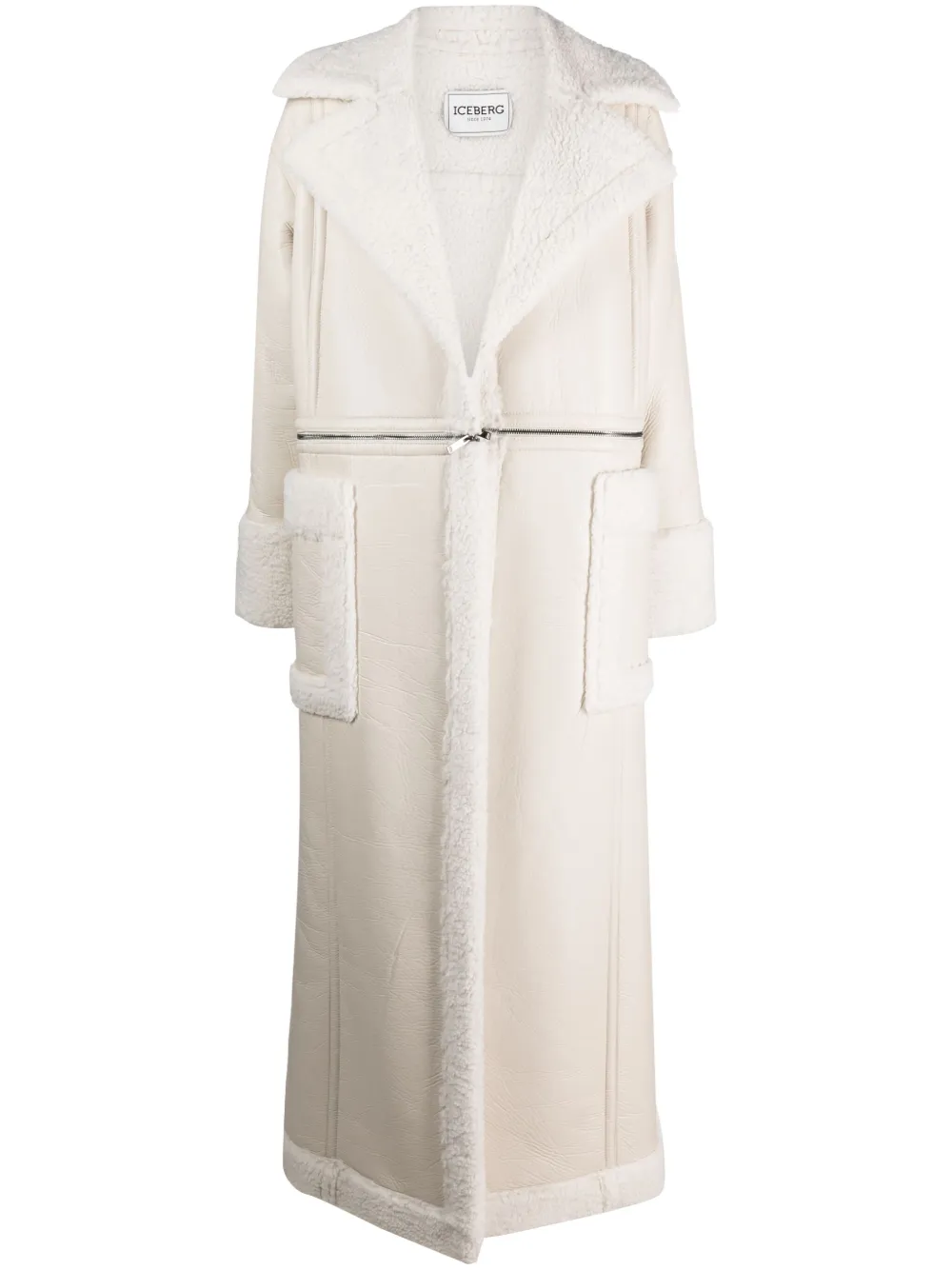 

Однобортное пальто с молнией Iceberg, белый