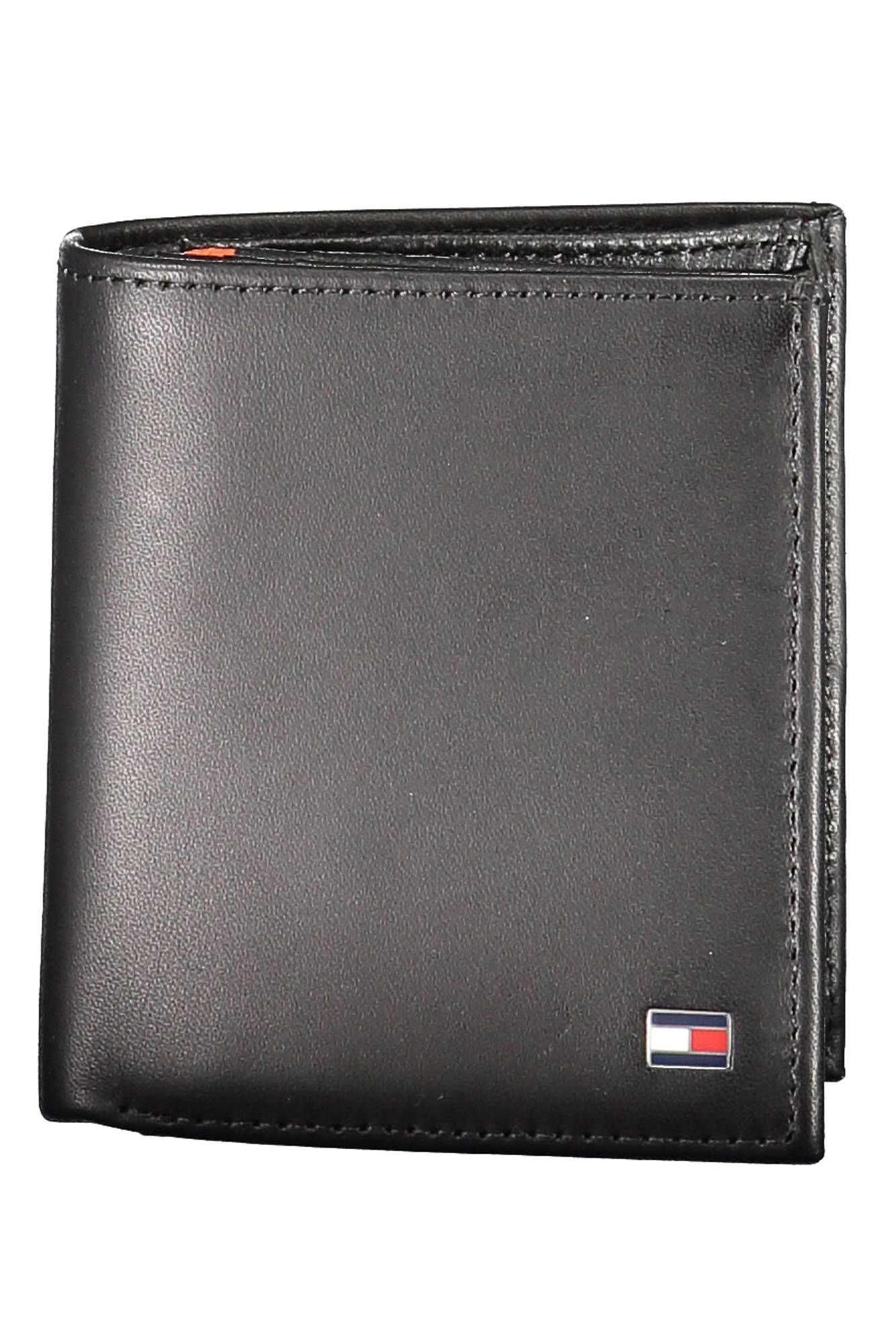 

Черный кожаный мужской кошелек Tommy Hilfiger