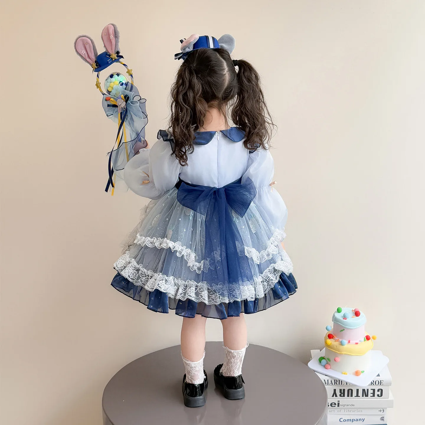 Детский комплект с юбкой для возраста 3-7 лет Disney, синий — фото 3
