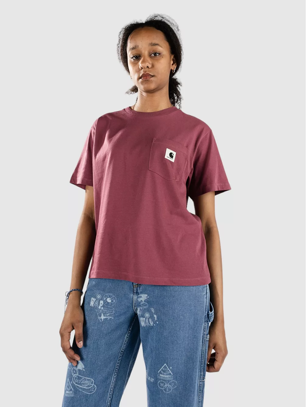 

Карманная футболка Carhartt Wip, фуксия