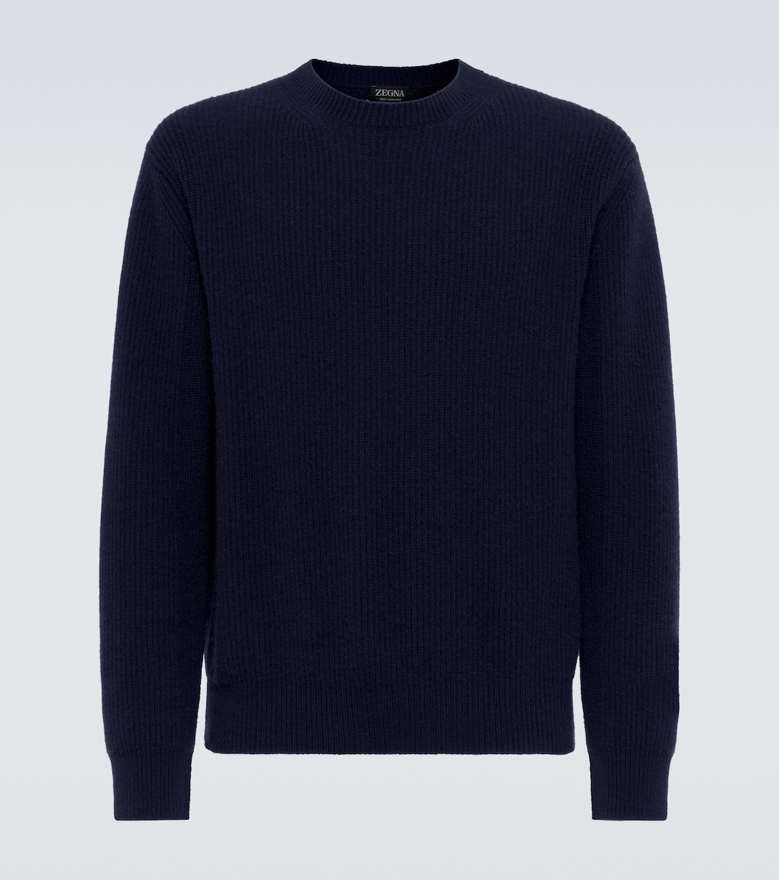 

Рельефный вязаный кашемировый свитер Zegna, Ink Blue