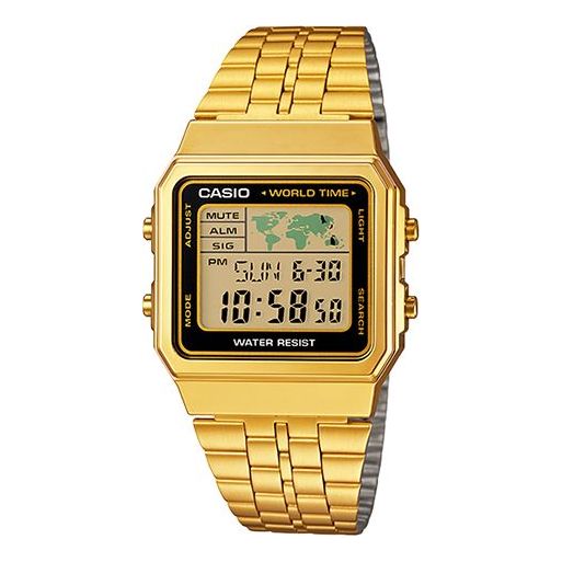 

Часы CASIO Classical Vintage Square Mens Gold Digital, золотой
