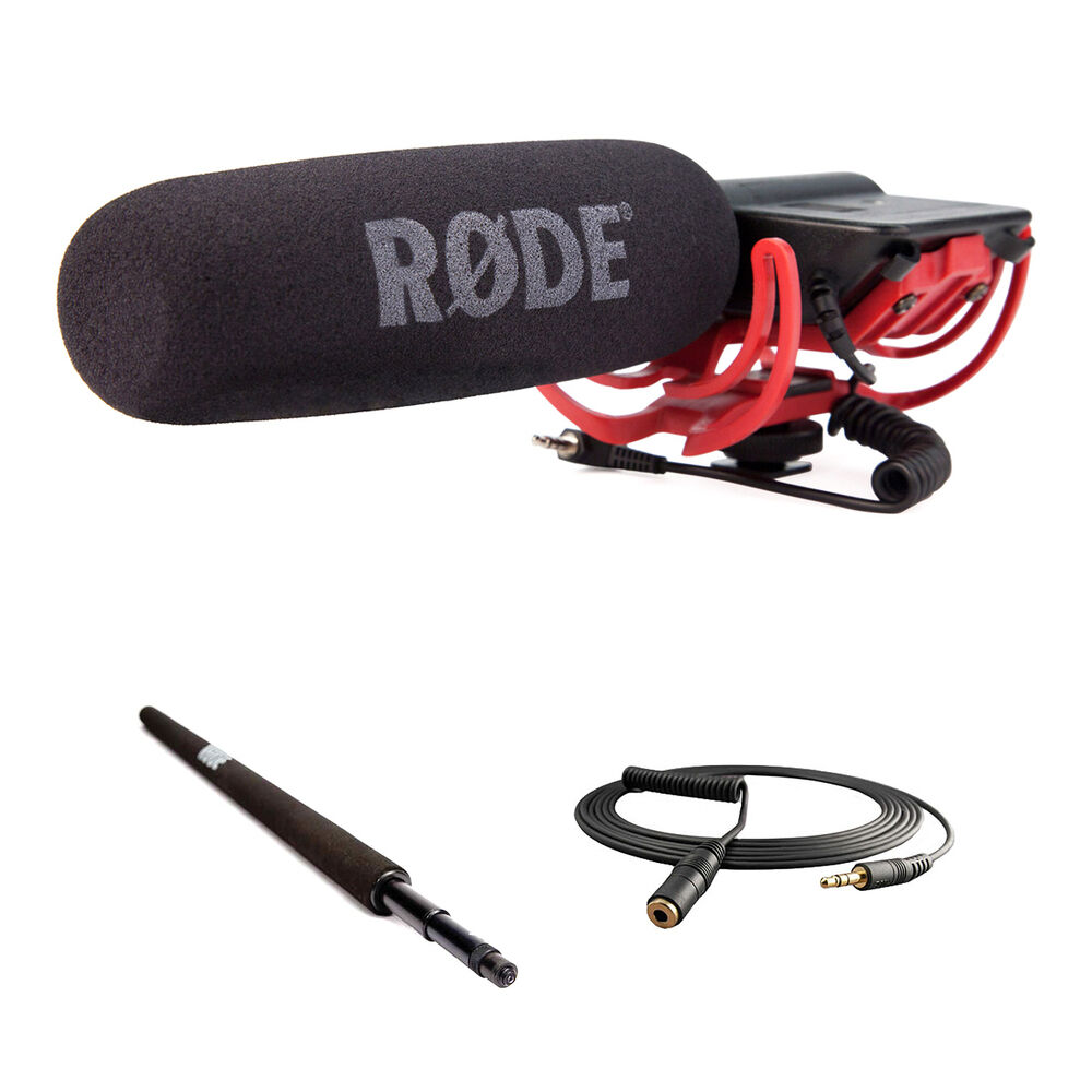 

Комплект микрофона-пушки RODE VideoMic для крепления на камеру с микро-трубой и удлинительным кабелем