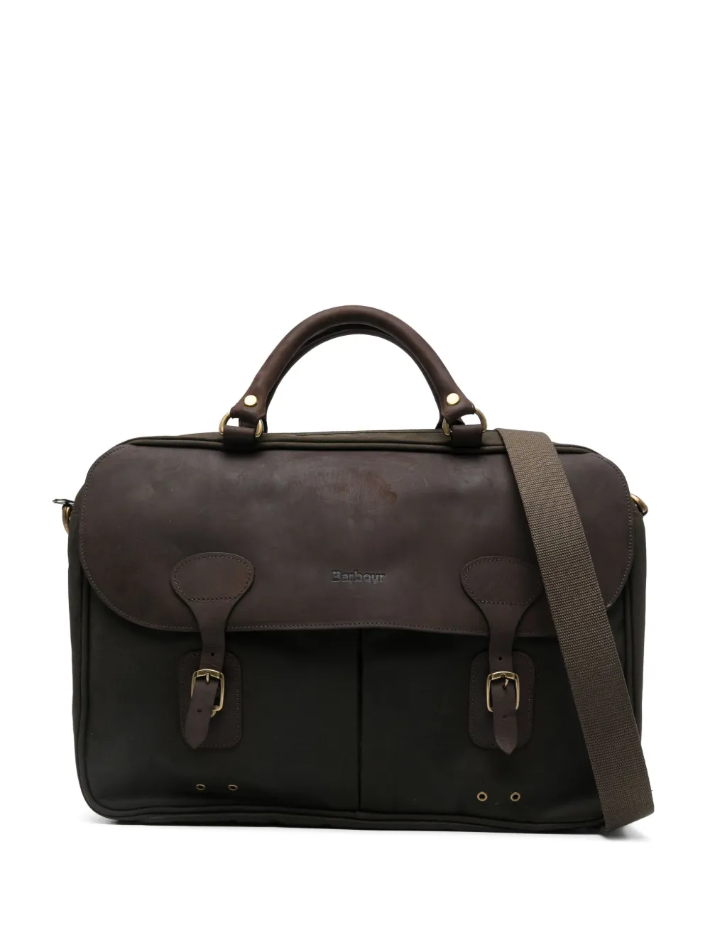 

Вощеный портфель Barbour, коричневый