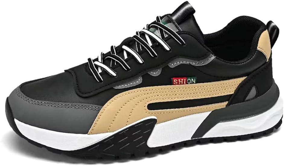 

Мужские модные кроссовки Jakcuz из микрофибры и сетки с шнуровкой, противоскользящие, удобные, для спорта, тенниса, ходьбы, черный