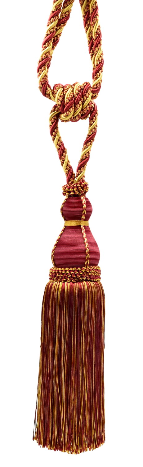 

Подхват с кисточками для штор DECOPRO 30,5 х 76 см 4 шт, бордовый