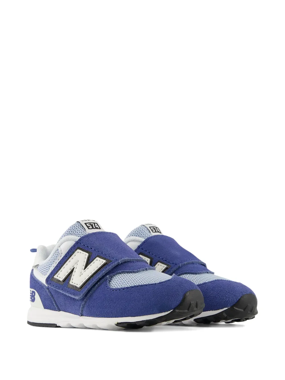 Кроссовки 574 на липучках New Balance Kids, синий — фото 3