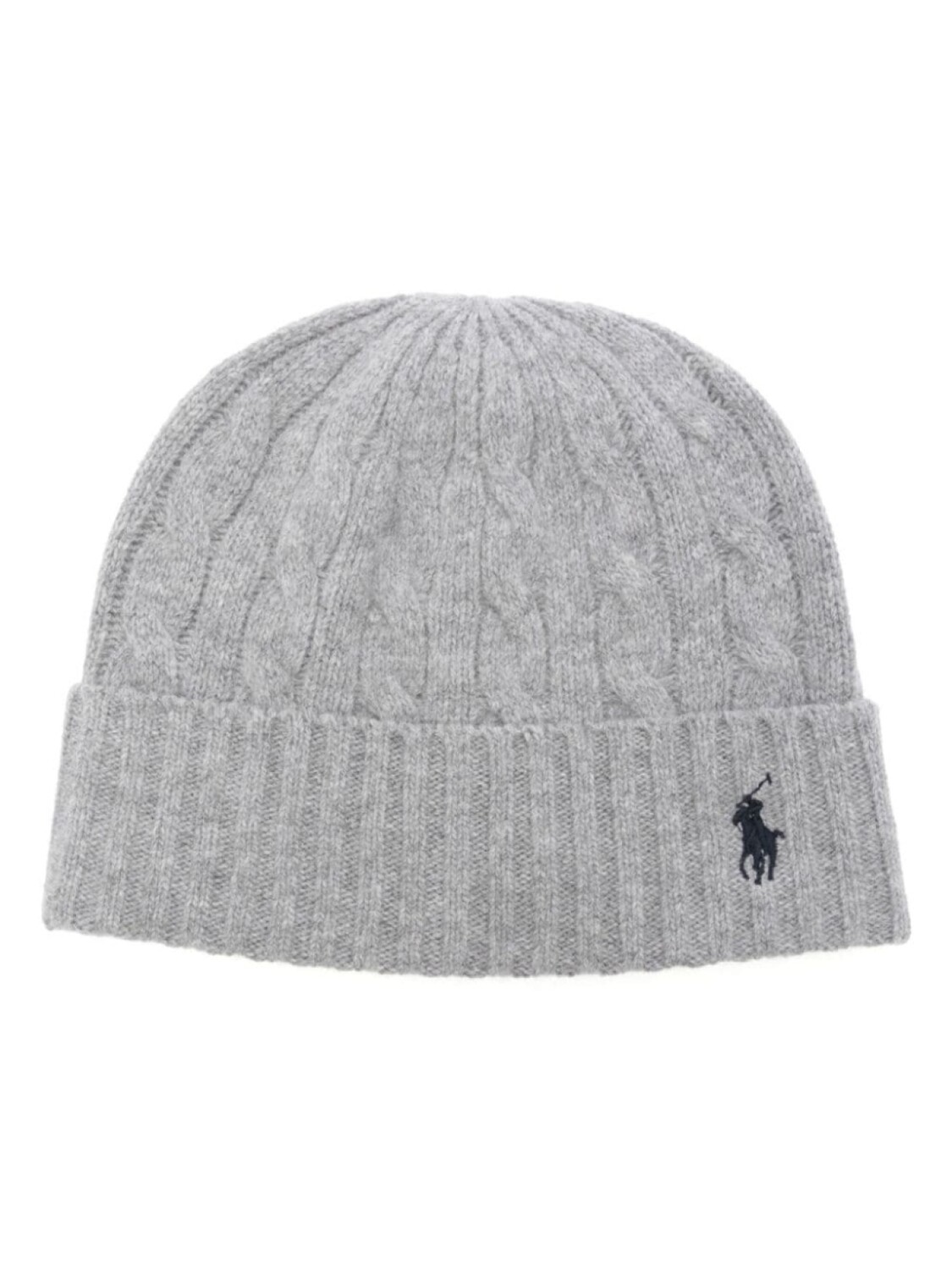 

Шапочка с вышивкой Polo Ralph Lauren Polo Pony, серый