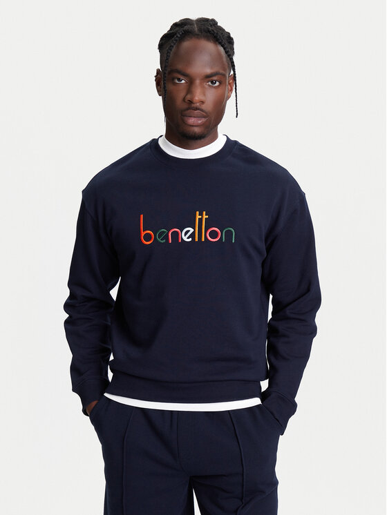 

Толстовка обычного кроя 3FWYU109S United Colors Of Benetton, синий