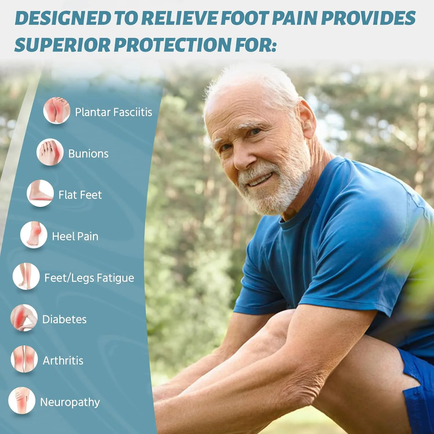 

Мужские прогулочные туфли с поддержкой свода стопы - ортопедические удобные кроссовки при подошвенном фасциите - дышащие нескользящие туфли для плоскостопия и снятия боли WALK·HERO COMFORT AND SUPPORT, серый