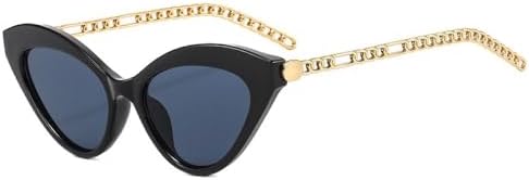 

Ретро-солнцезащитные очки 2027 года для женщин, модные мужские очки с металлической цепочкой, защита от УФ-излучения UV400, темно-зеленые солнцезащитные очки MTZJH, Black Gray