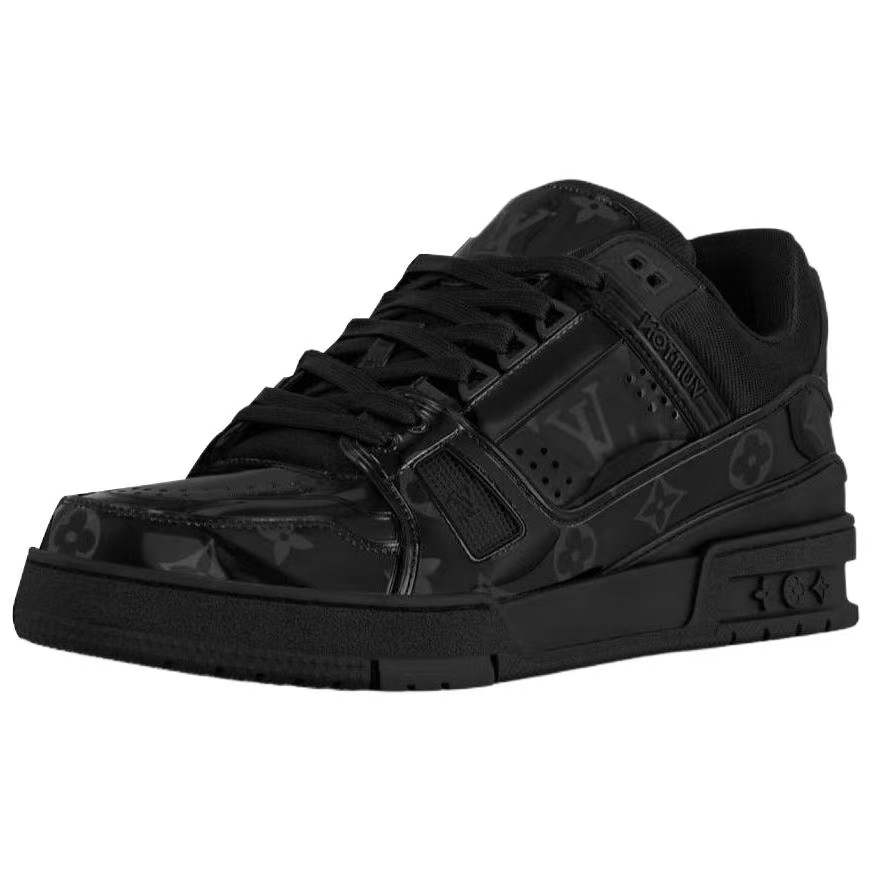 

LOUIS VUITTON Мужская коллекция Trainer 2025 Весна Низкие кроссовки для скейтбординга Мужские черные