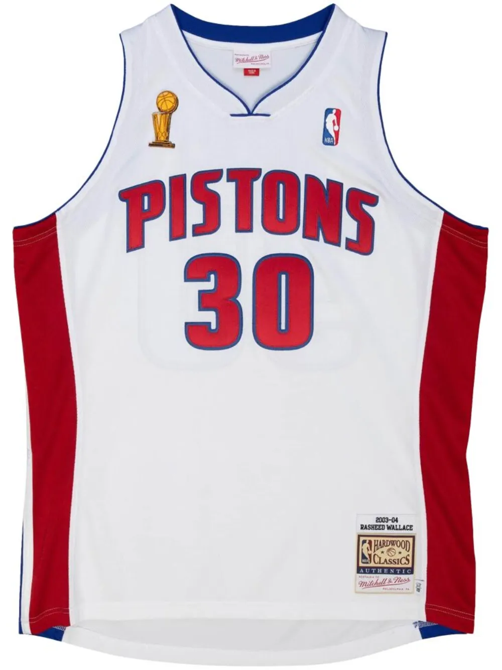 

Топ NBA Detroit Pistons 03 Rasheed Wallace Mitchell & Ness, белый