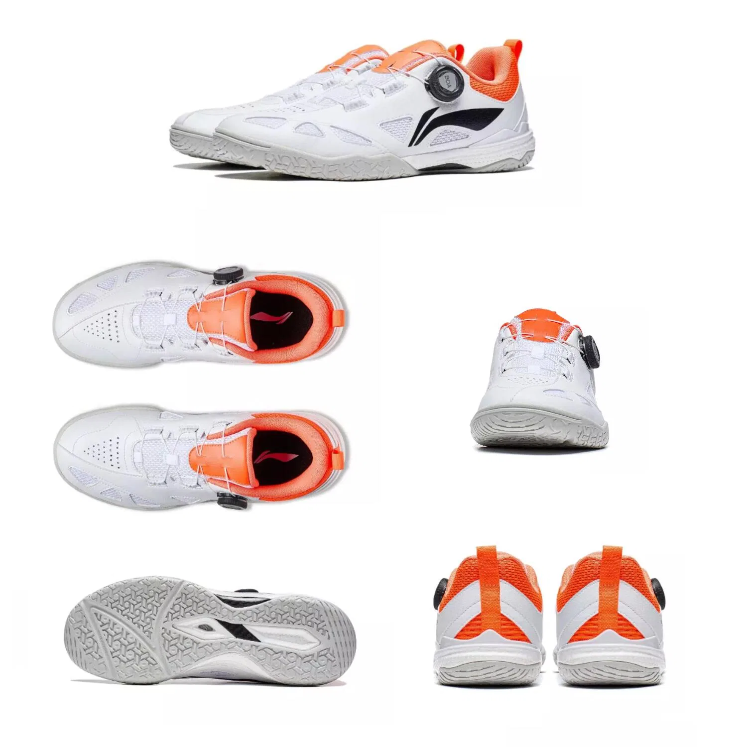 Кроссовки для настольного тенниса «Mage PE» от Li-Ning, White/Orange — фото 2