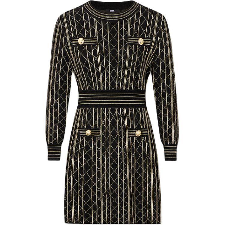 

KARL LAGERFELD / Karl Lagerfeld Jeans Длинное платье с длинными рукавами KARL LAGERFELD черное