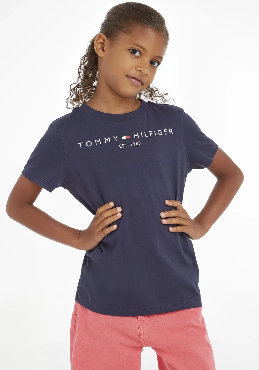 Футболка Tommy Hilfiger "ESSENTIAL TEE", Children's Kids Junior MiniMe, для мальчиков и девочек, цвет морской волны — фото 2
