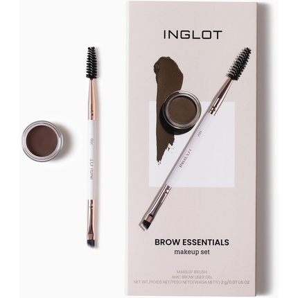 Косметический набор для бровей 31t Angled Brush and Colour 16 Eyebrow Fixing Gel Vegan — фото 3