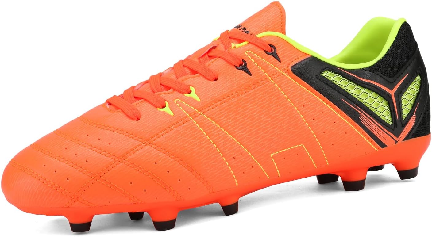 

Мужские спортивные легкие футбольные кроссовки DREAM PAIRS с шнуровкой для улицы, черный/зеленый/оранжевый