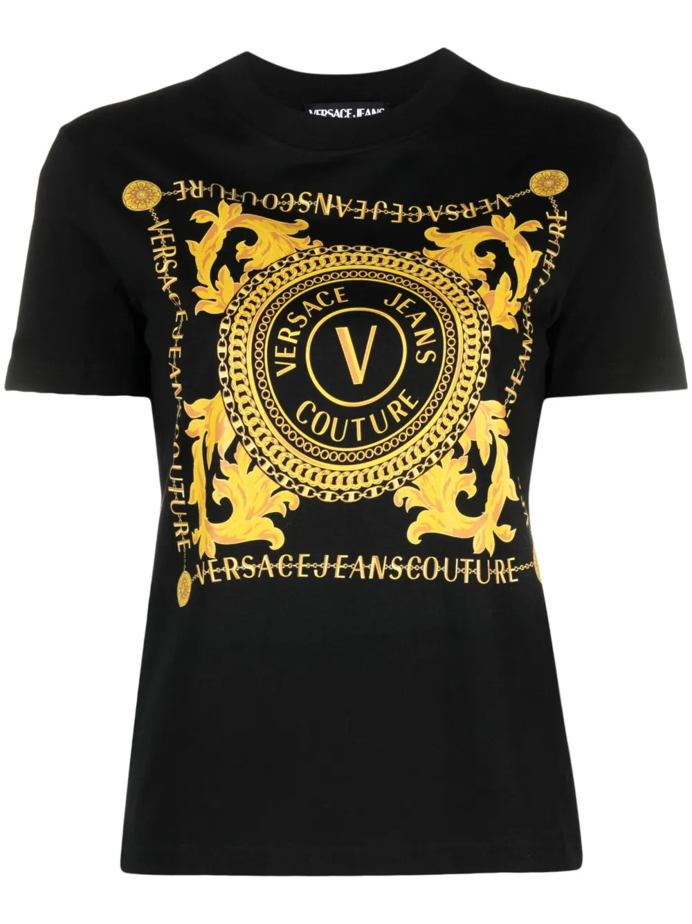 

Футболка с принтом Logo Couture Versace Jeans Couture, черный