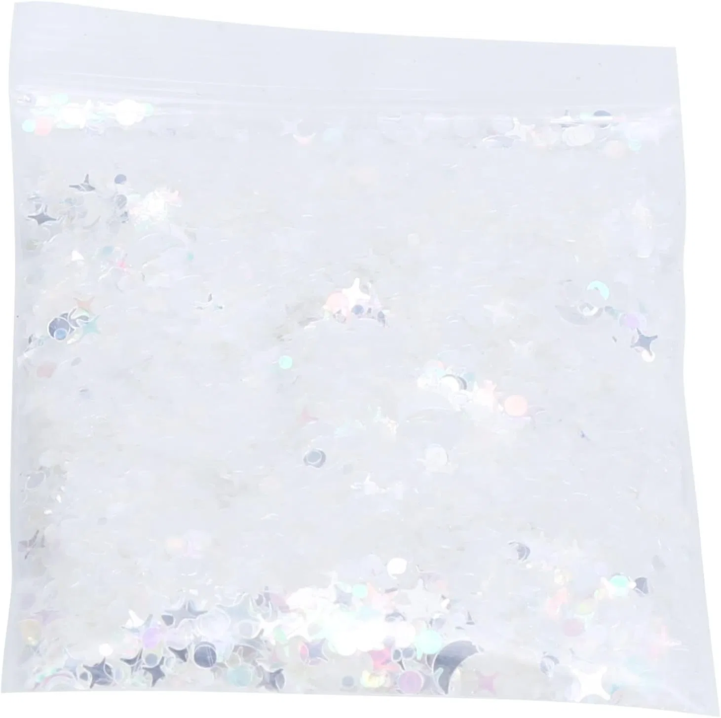 Блестки Se ммe Star Spangle PET Silver Mix Fantasy Glitter для тела, лица, волос и ногтей, 10 г, #311 Semme — фото 2