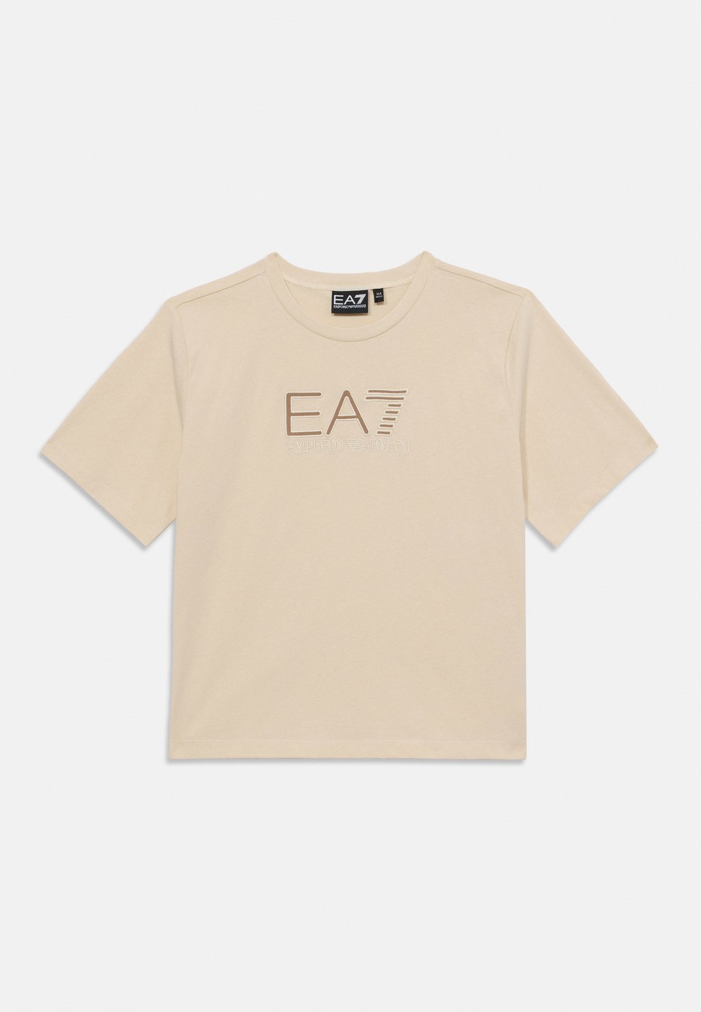 

Футболка с принтом EA7 Emporio Armani, бежевый