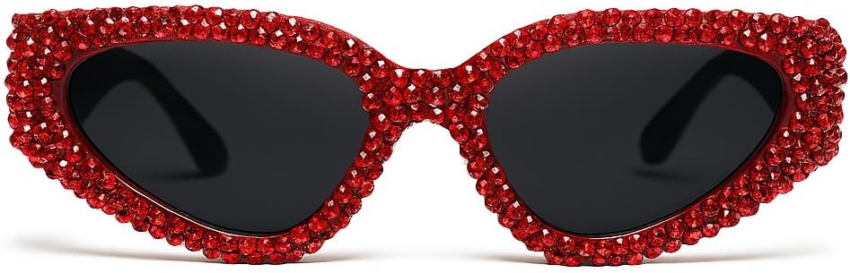 

Солнцезащитные очки Bullabulling в стиле «кошачий глаз» в ретро-стиле для женщин и мужчин. Дизайнерские модные солнцезащитные очки со стразами. Классические очки 90-х годов. Защита от ультрафиолета UV400, Red
