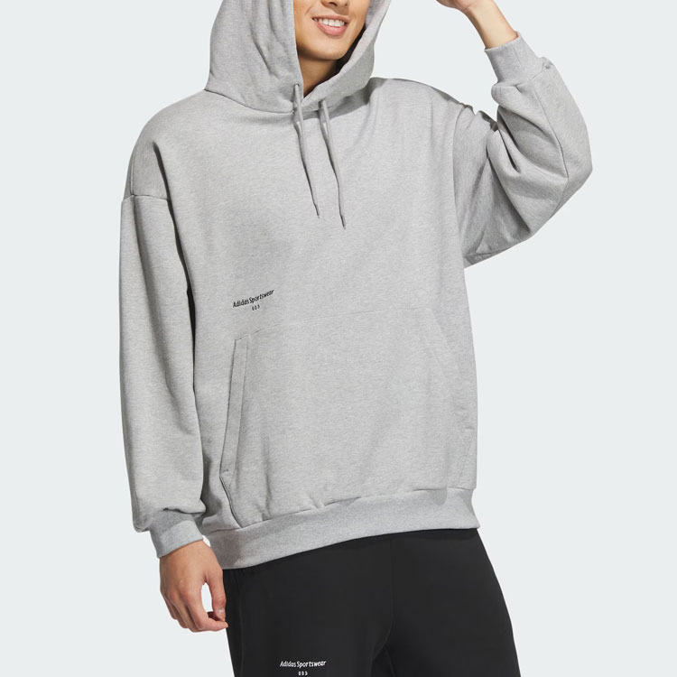Толстовка Adidas мужская средняя пепельно-серая — фото 4