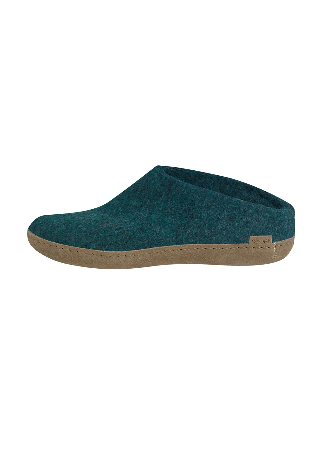 Тапочки glerups Pantoffeln Ledersohle, цвет Petrol