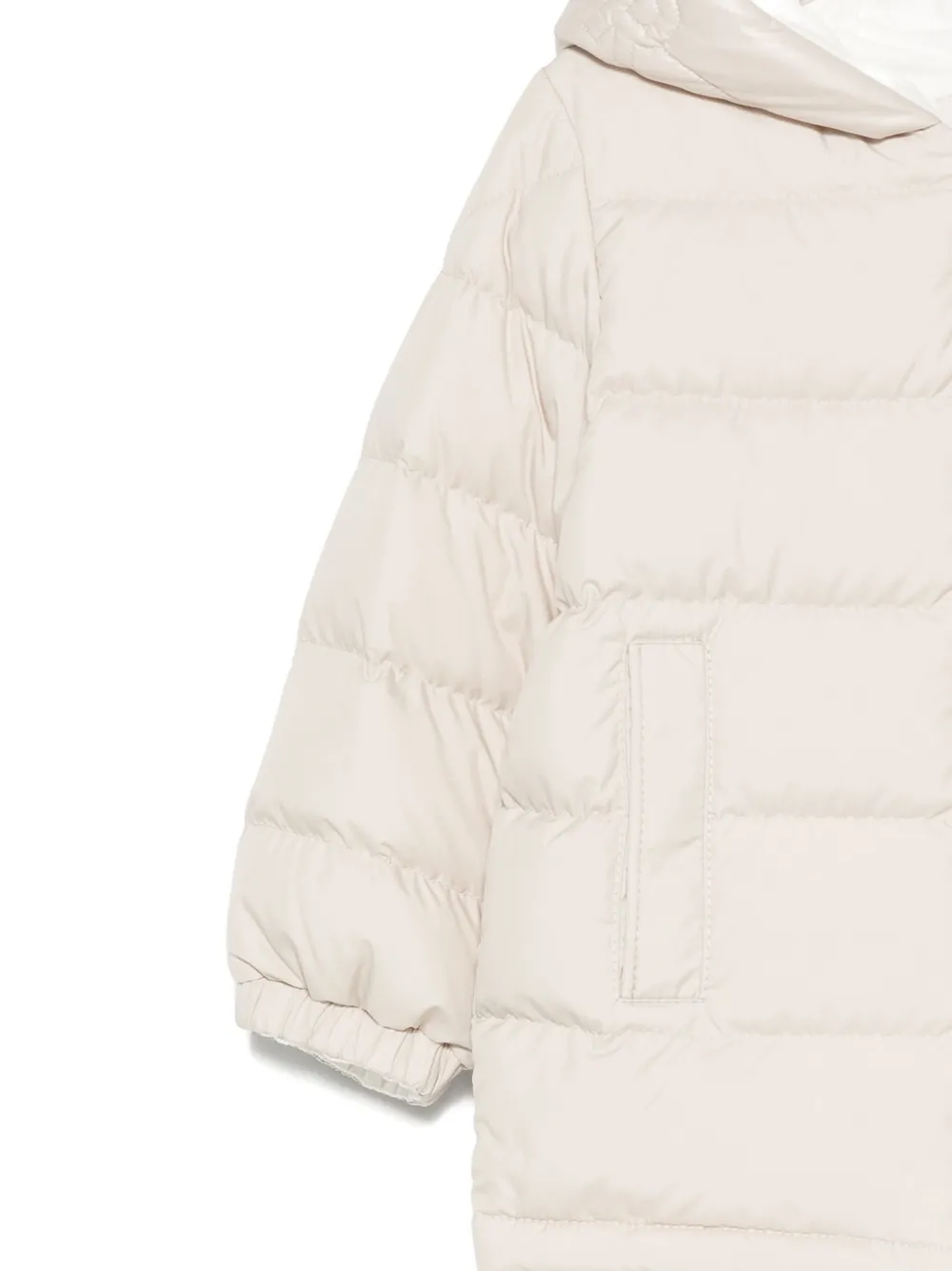 Стеганая куртка с капюшоном Najan Moncler Enfant, нейтральный — фото 3