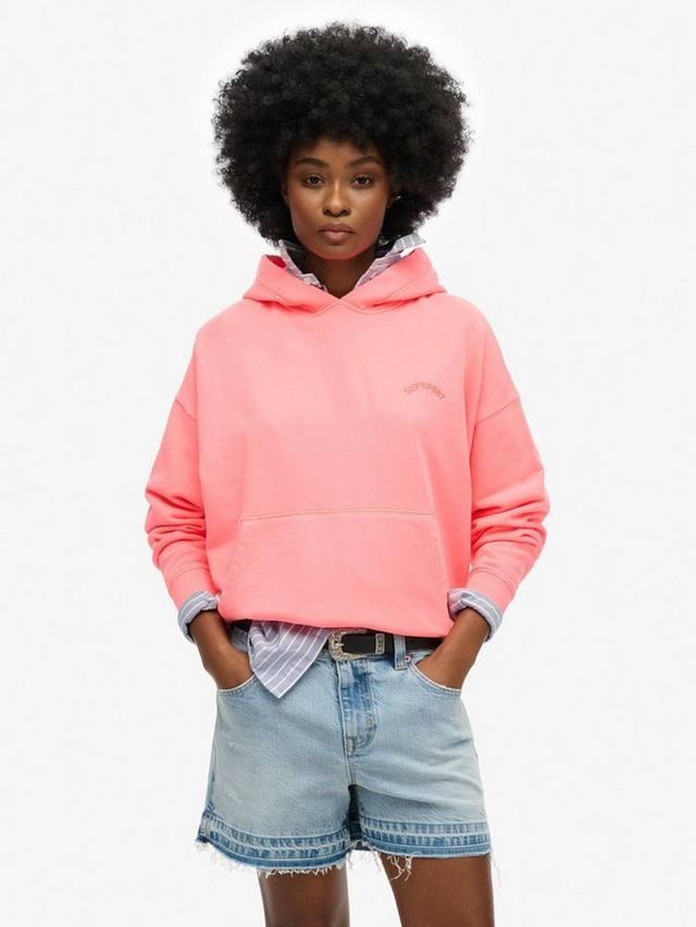 

Органическая хлопковая худи свободного кроя Superdry, Fiery Coral