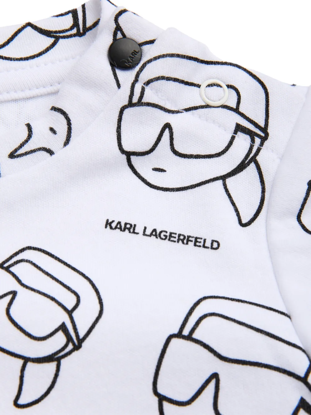 Комбинезон-шорты с принтом Karl Lagerfeld Kids, белый — фото 3