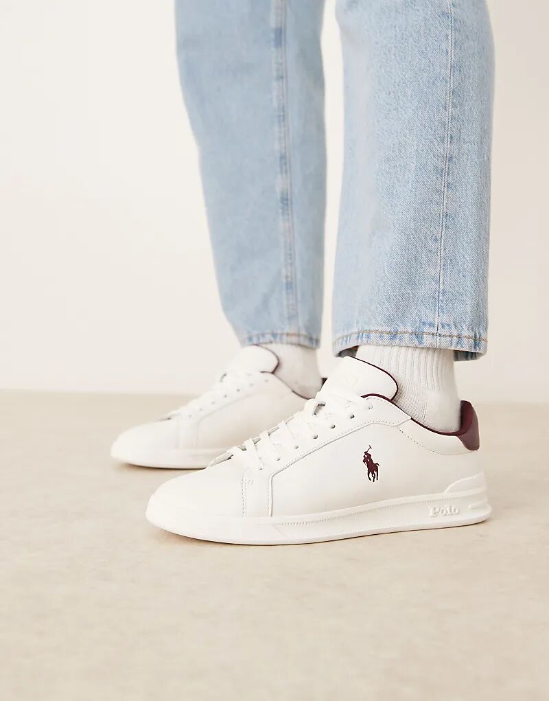 

Кроссовки Polo Ralph Lauren Heritage Court белого и бордового цветов