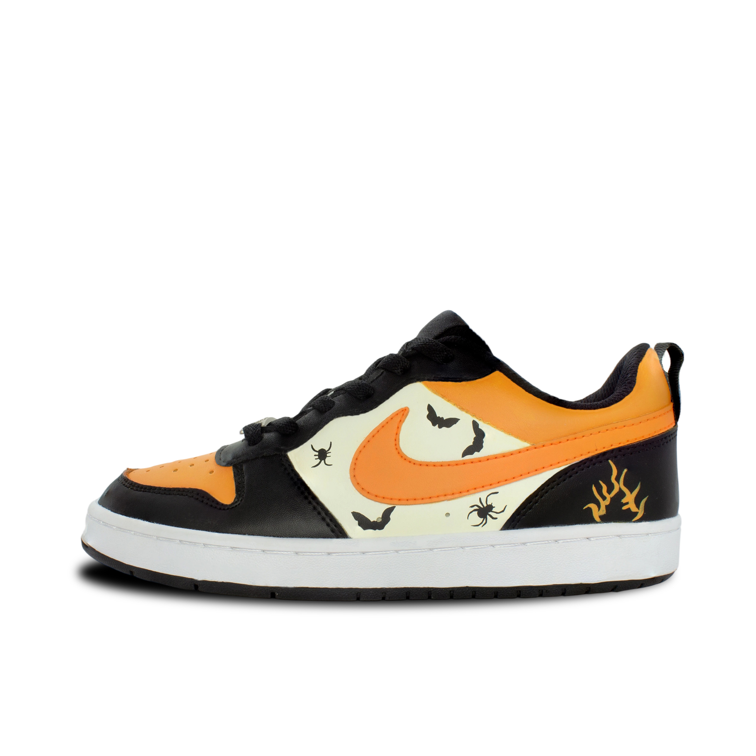 

Court Borough с амортизацией и дышащие низкие детские скейтбординговые кроссовки Orange Kids' Nike, оранжевый/черный