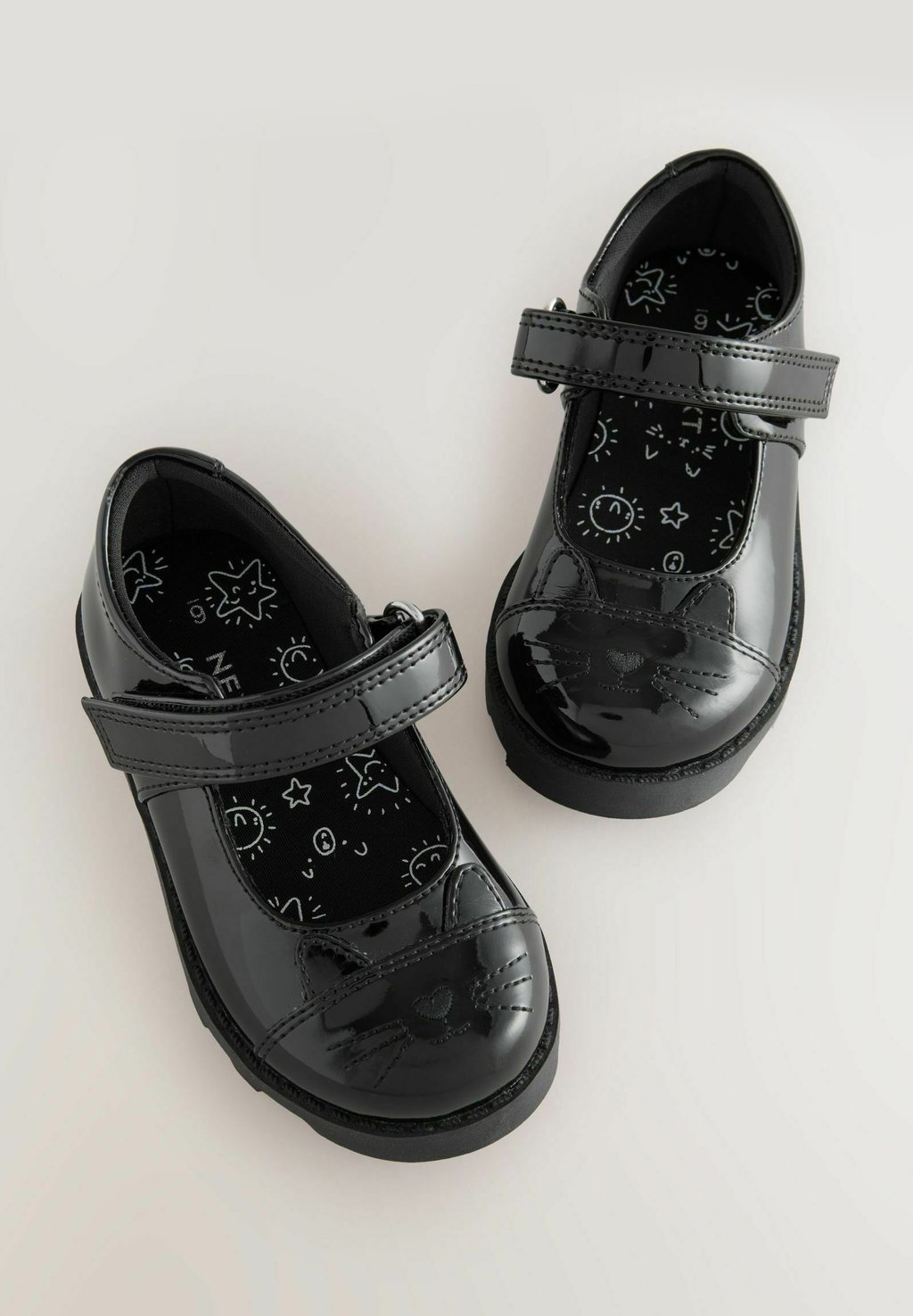 Балетки с ремешком на щиколотке REGULAR FIT - CAT CHARACTER MARY JANE SCHOOL - Baby shoes Next, черный — фото 2